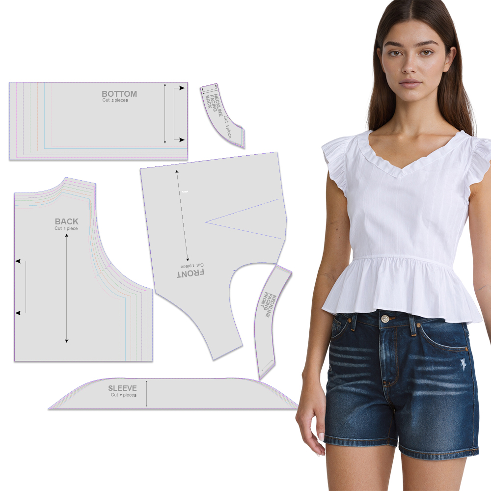Baby Clothing Patterns - Sewing patterns for women's top in