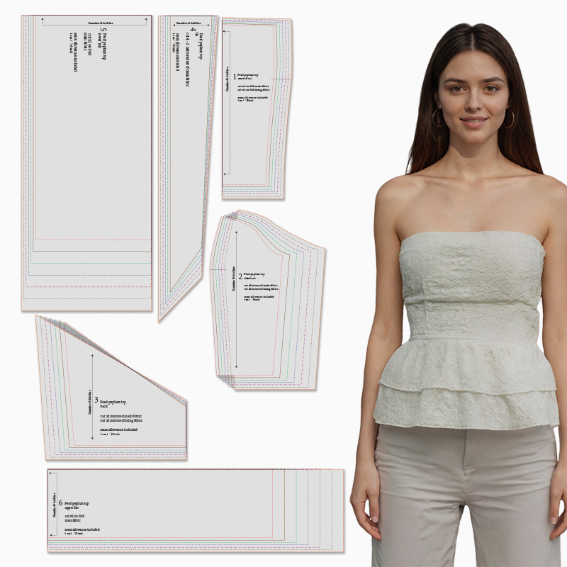 Baby Clothing Patterns - Sewing patterns for women's Peplum Top