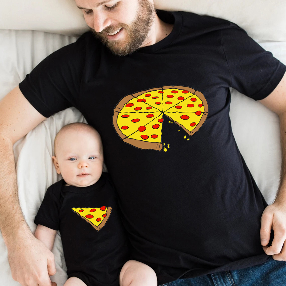 Baby Clothing Patterns - Funny Pizza Print Father Mother Kids