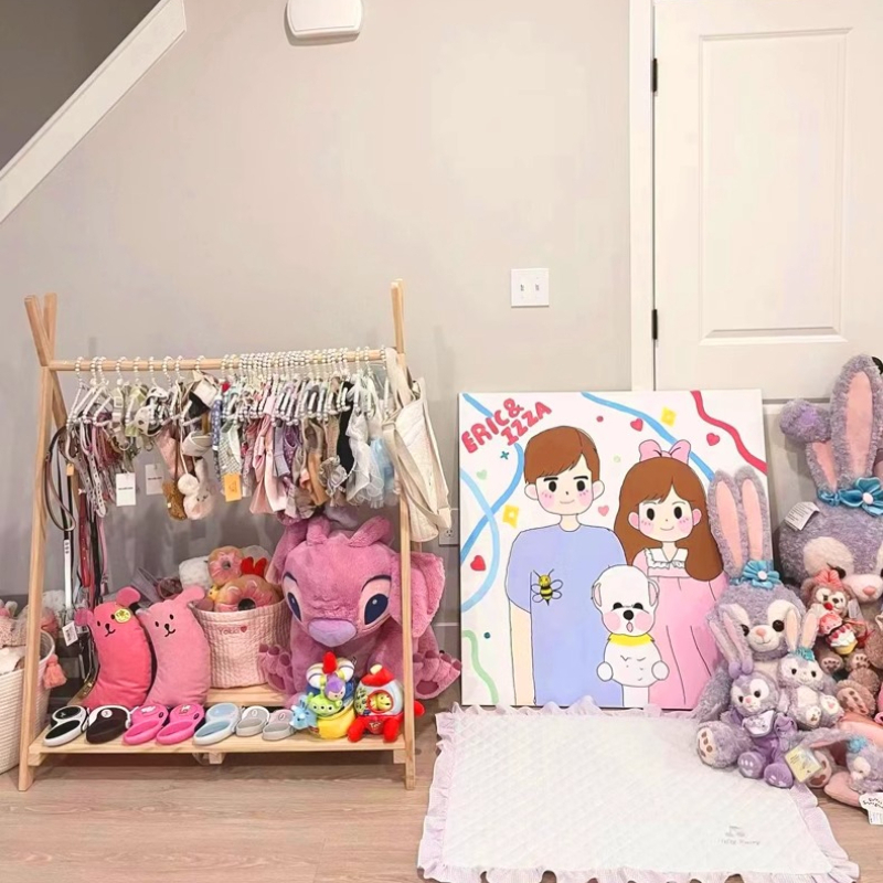 ‌Solid Wood Coat Rack System,  - огляд і ціна Baby Clothing Rack