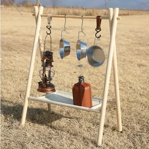 Solid wood portable hook rack  - огляд і ціна Baby Clothing Rack
